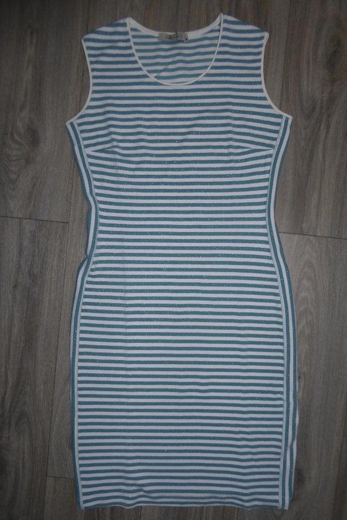 Sensia jurk maat 38 / mooi slank model, Kleding | Dames, Jurken, Maat 38/40 (M), Blauw, Zo goed als nieuw, Onder de knie