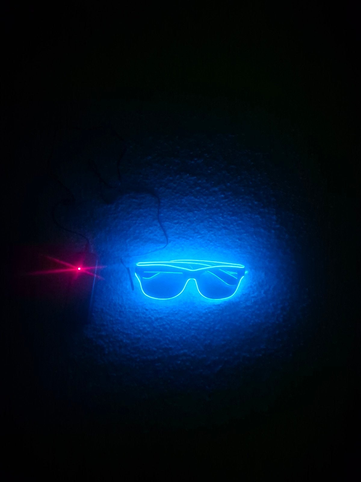 Feestbril met LED-verlichting - Blauw, Ophalen of Verzenden, Nieuw, Feestartikel, Overige