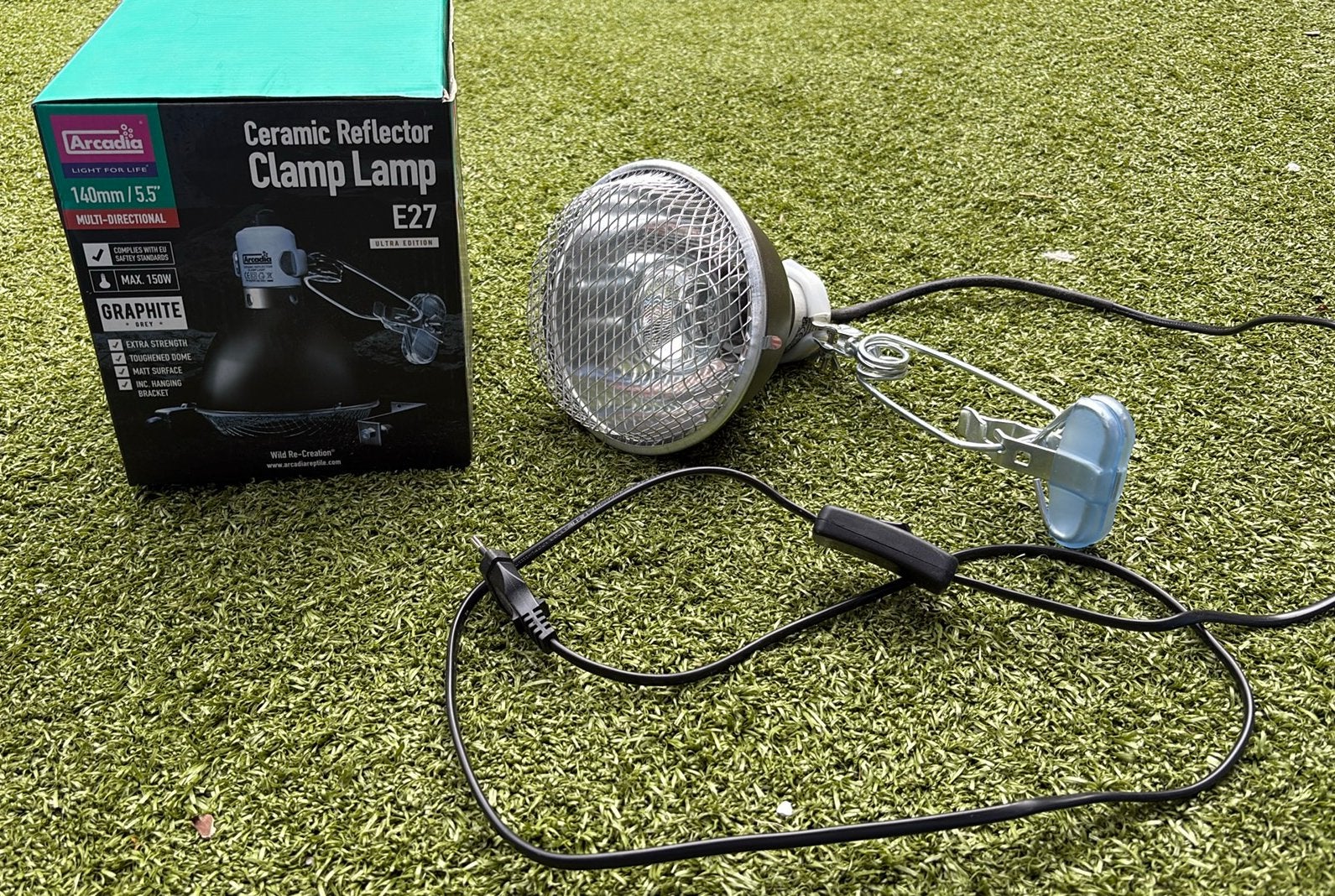 Ceramic Reflector Clamp lamp, Ophalen, Zo goed als nieuw, E27 (groot)