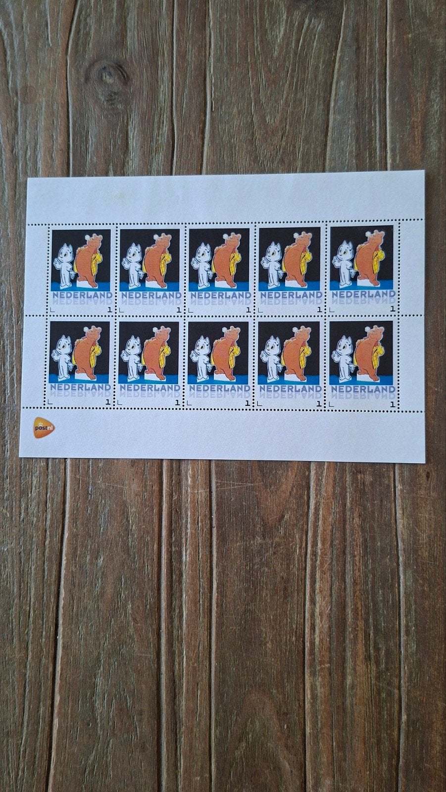 Postfris velletje.  Persoonlijke.  Tom poes en hr bommel, Postzegels en Munten, Postzegels | Nederland, Ophalen of Verzenden
