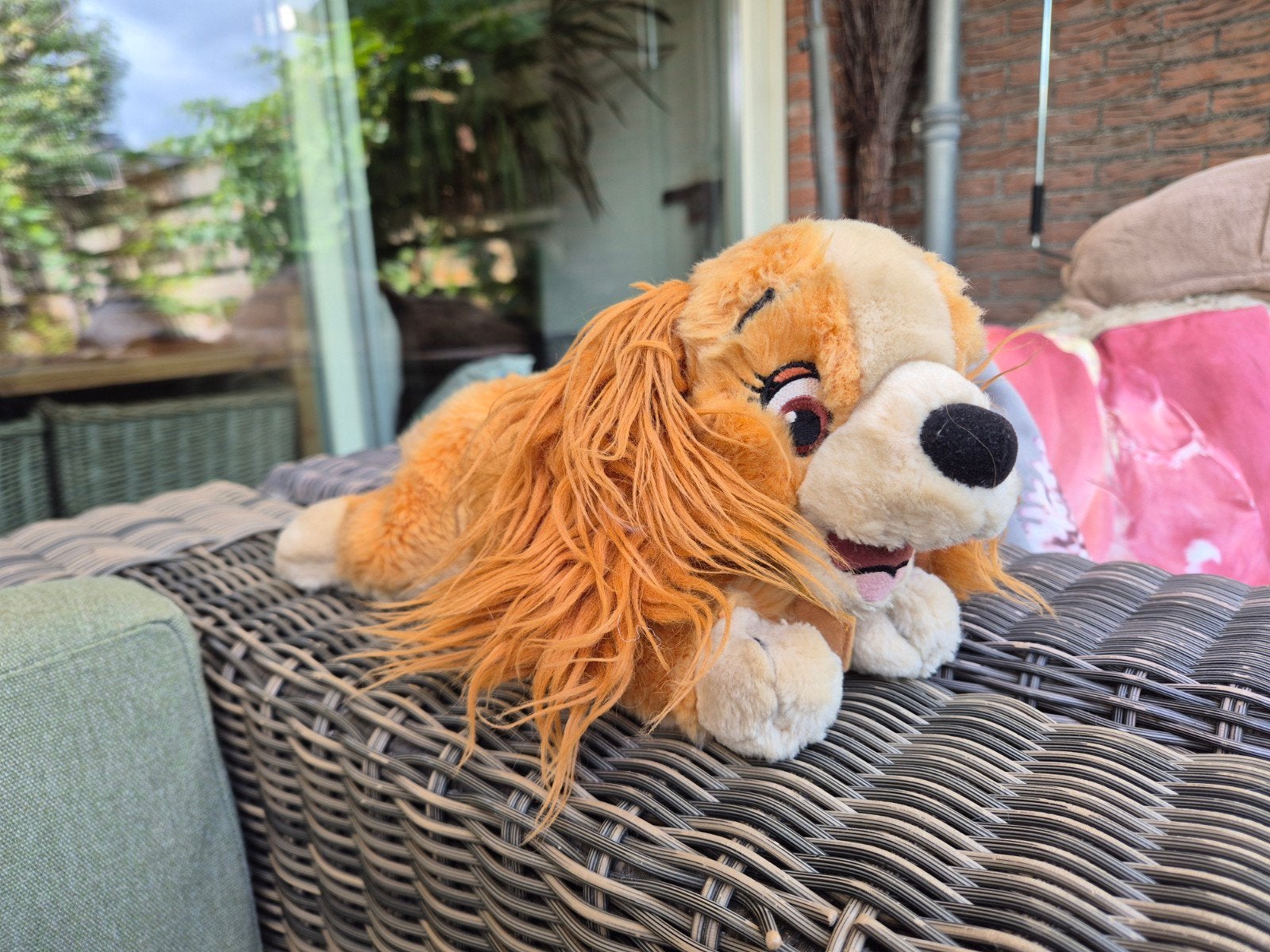 Disney Lady en de Vagebond knuffel, Ophalen of Verzenden, Overige figuren, Zo goed als nieuw, Knuffel