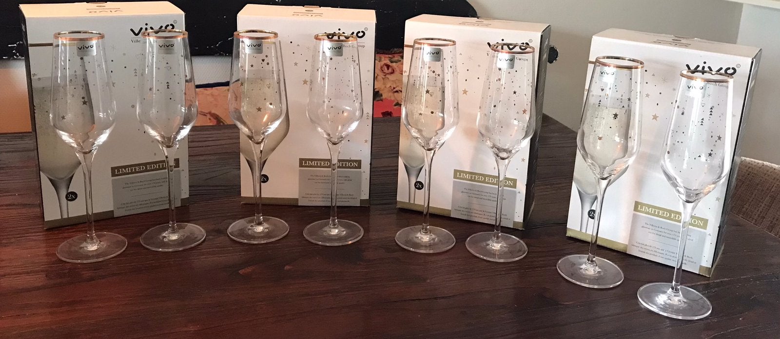 Vivo Champagne glazen Limited Editiom, Huis en Inrichting, Ophalen, Glas of Glazen, Nieuw, Glas