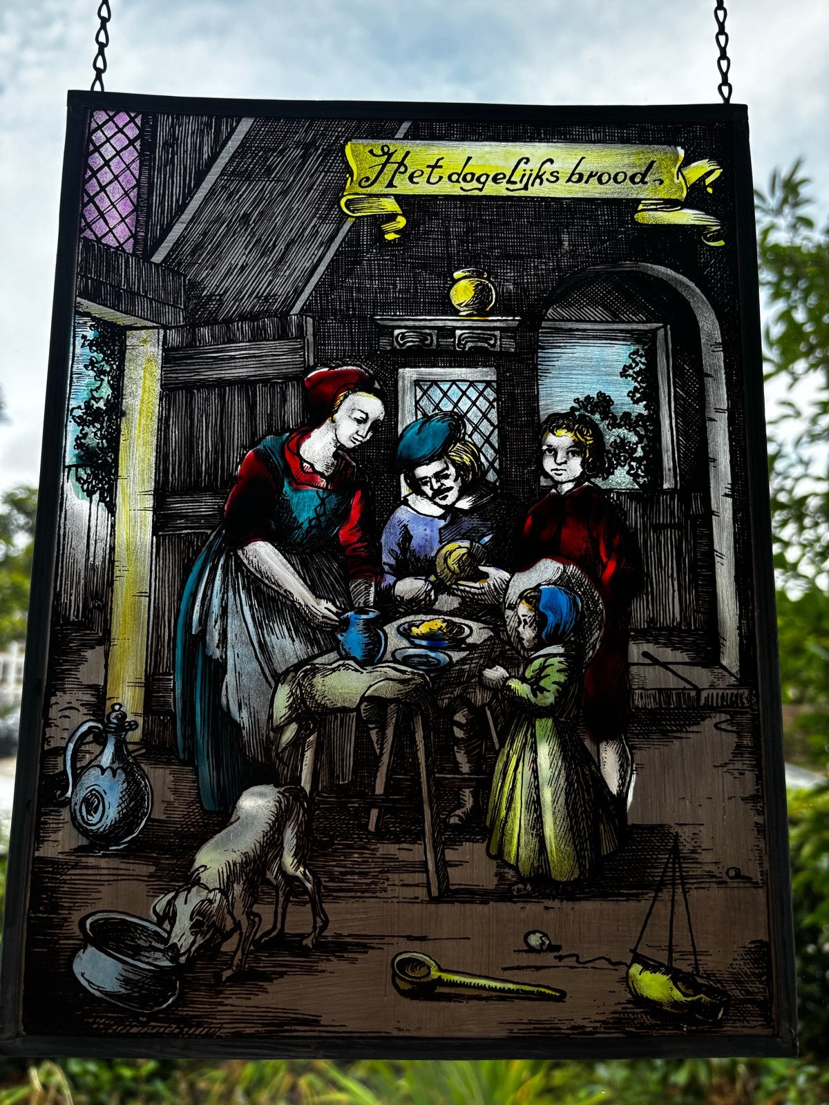 Uniek glas-in-lood kunstwerk: Het Dagelijks Brood, 50 – 75, Minder dan 50 cm, Overige typen, Ophalen of Verzenden