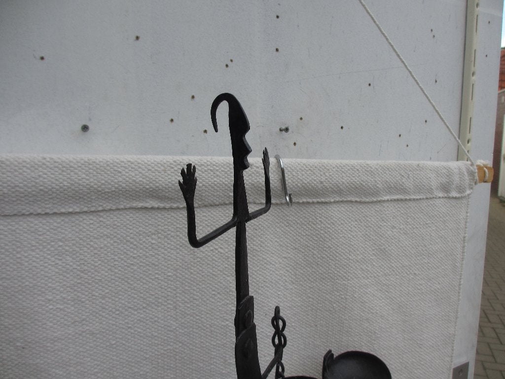 DOGON / BAMANA IJZERLAMP , MALI, Afrika, Overige typen, Handgemaakt, Metaal