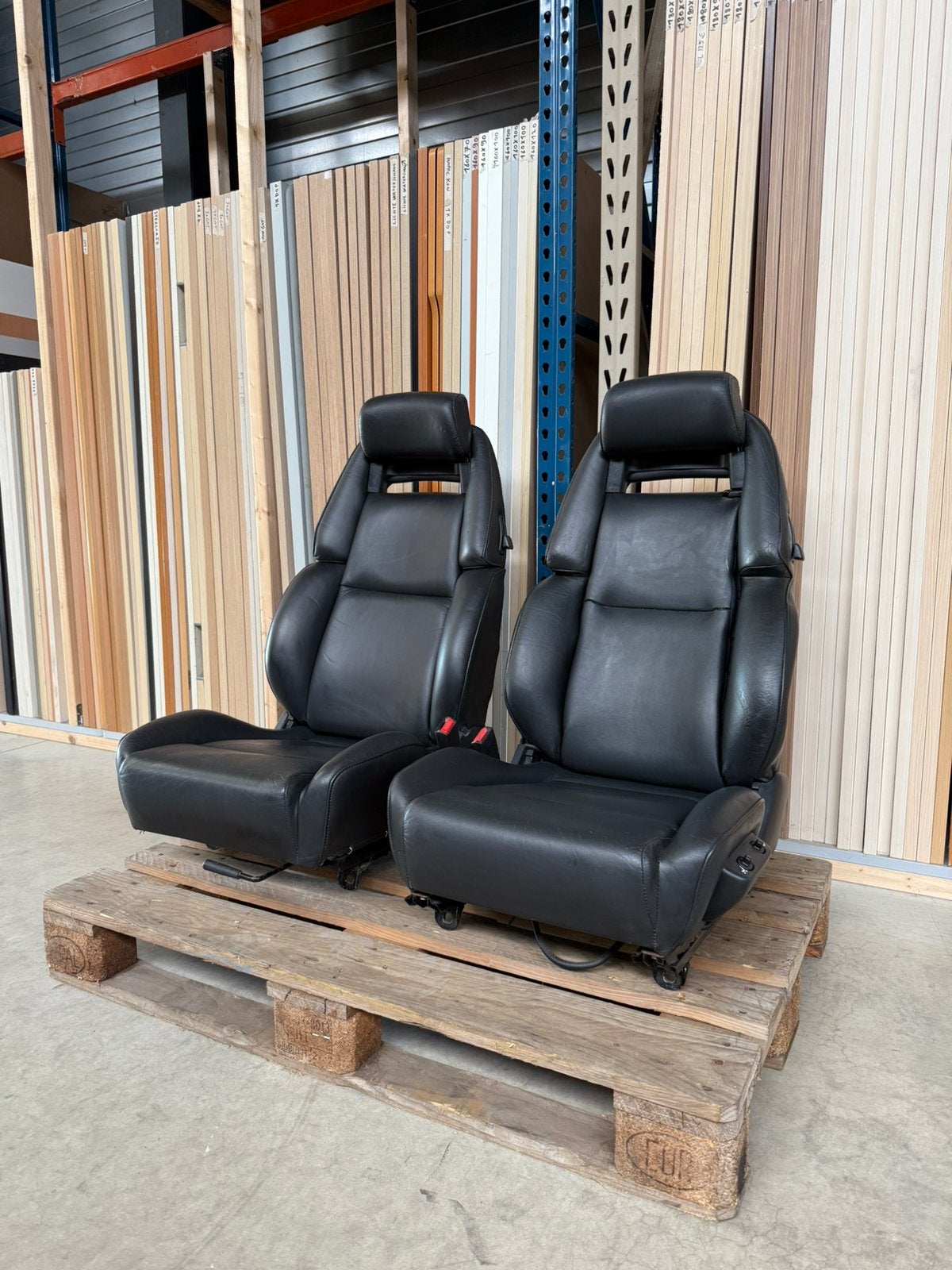 Nissan 300ZX Z32 voorstoelen zwart leer, Ophalen of Verzenden, Gebruikt, Nissan
