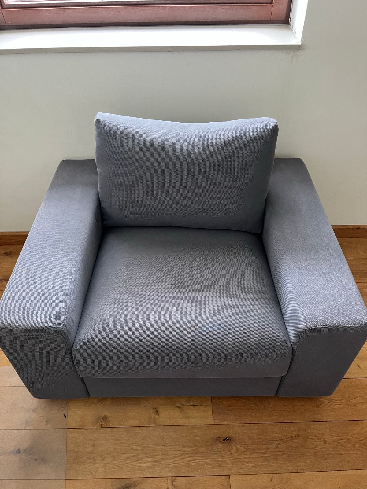IKEA Vimle Fauteuil stoel grijs - Zo goed als nieuw, Huis en Inrichting, Ophalen, Zo goed als nieuw, Stof, 75 tot 100 cm