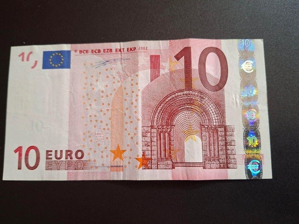 2002 Duitsland 10 euro 1e serie Duisenberg code R006F2, Verzenden, Duitsland, 10 euro, Los biljet