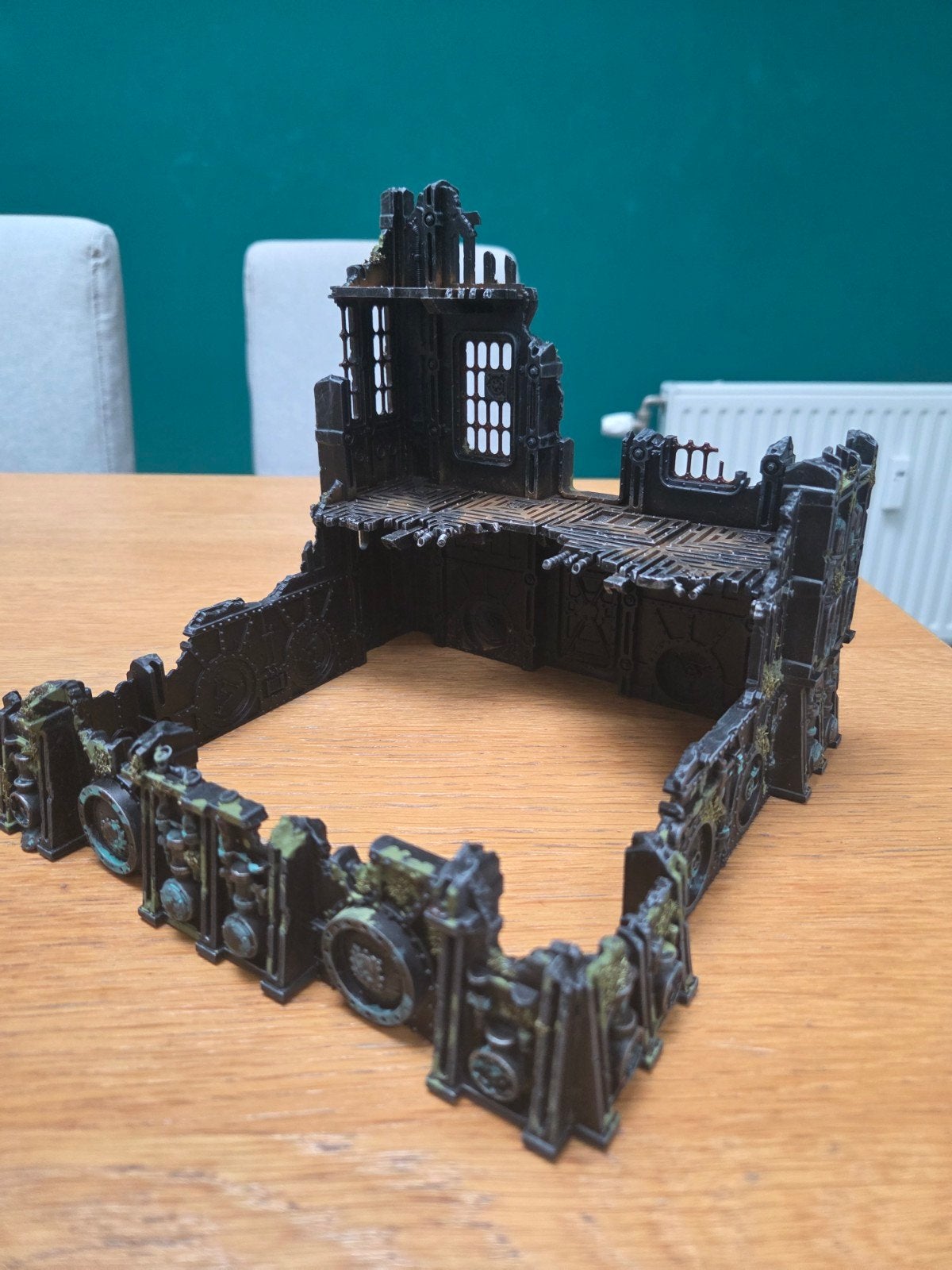 Warhammer 40K Kill Team Volkus Ruïne Terrein Geverfd, Hobby en Vrije tijd, Wargaming, Ophalen, Gebruikt, Warhammer 40000, Geverfd