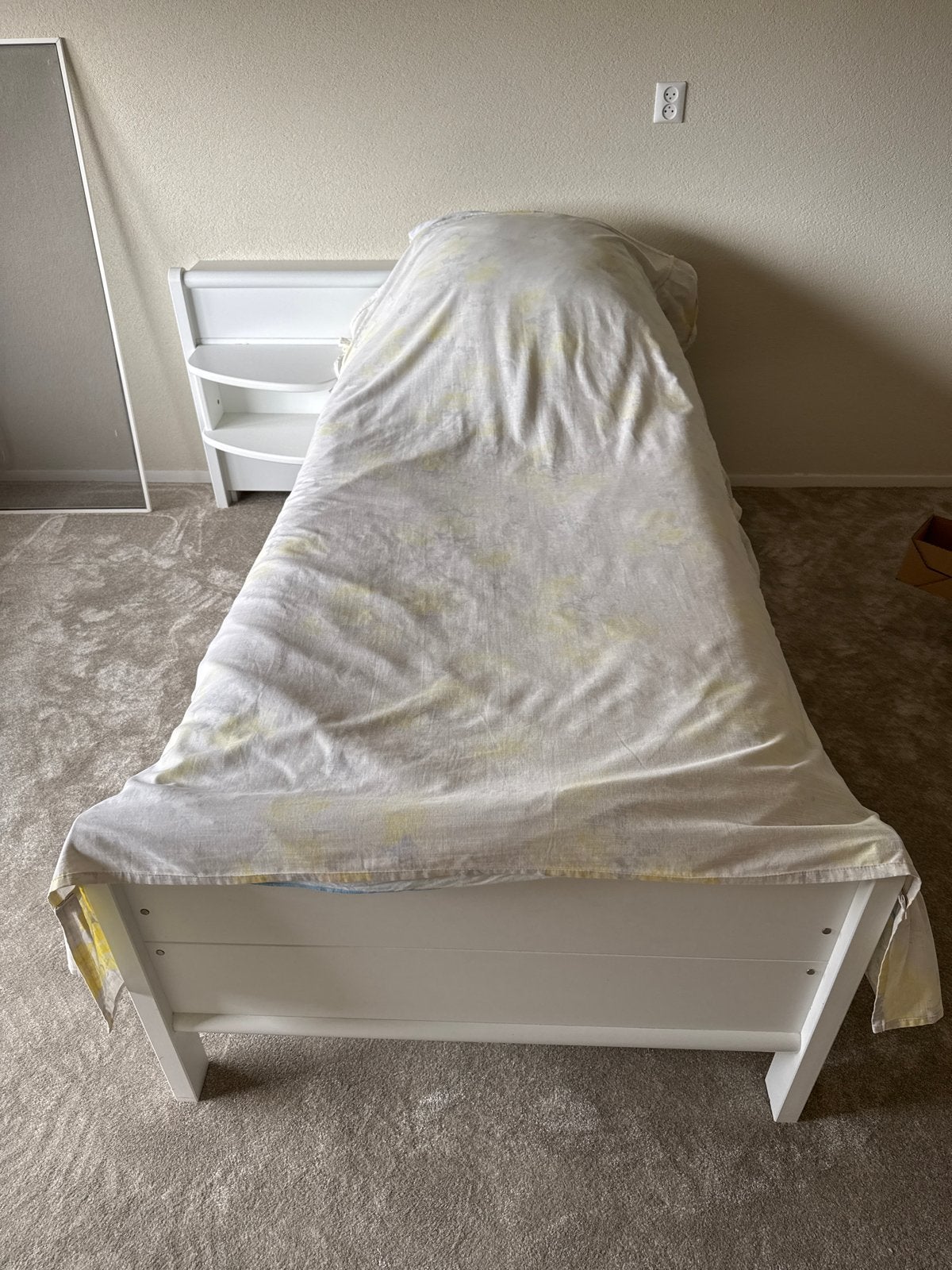 Auping eenpersoonsbed met verstelbare lattenbodem, Huis en Inrichting, 90 cm, Eenpersoons, Wit, Ophalen of Verzenden