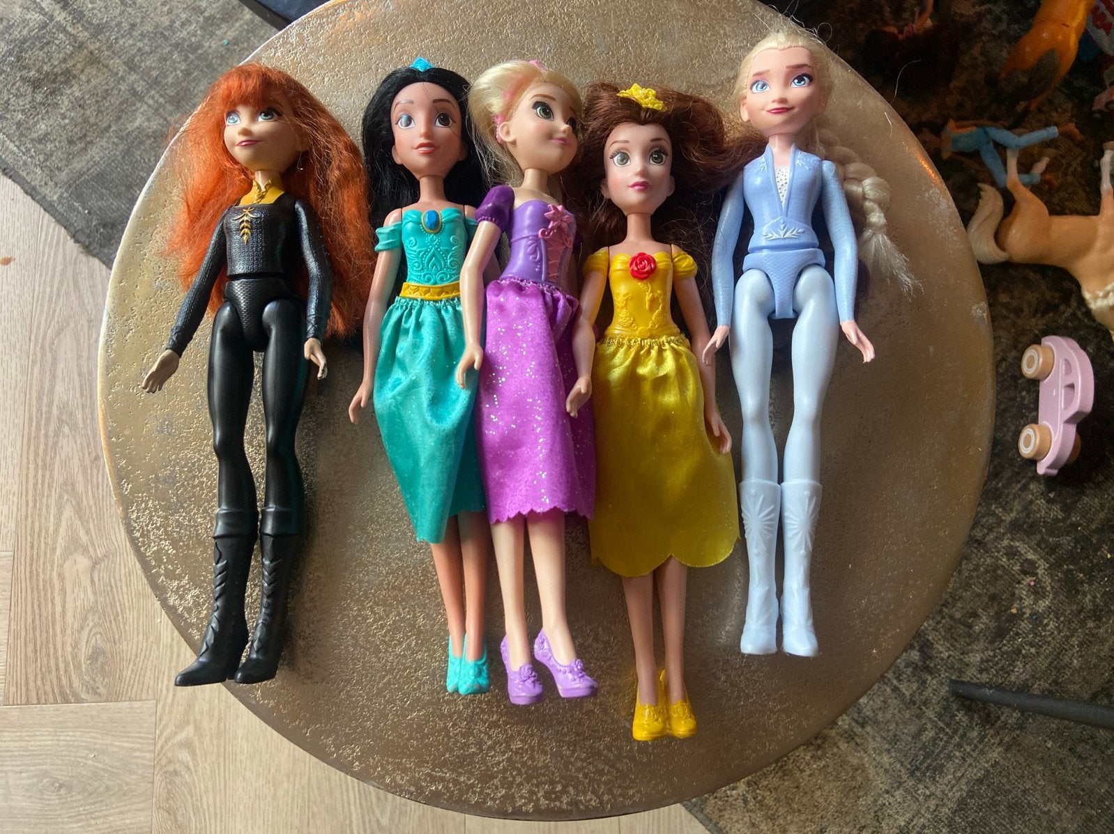 Set van 5 Disney prinsessen poppen, Ophalen of Verzenden, Gebruikt, Overige typen