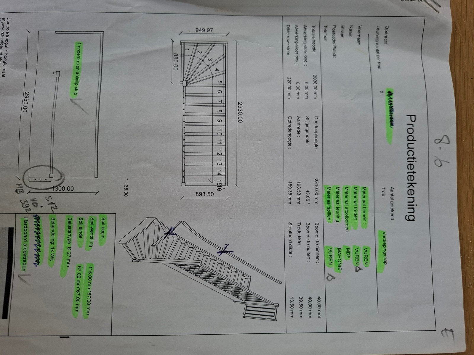 Nieuwe houten trap, Ophalen of Verzenden