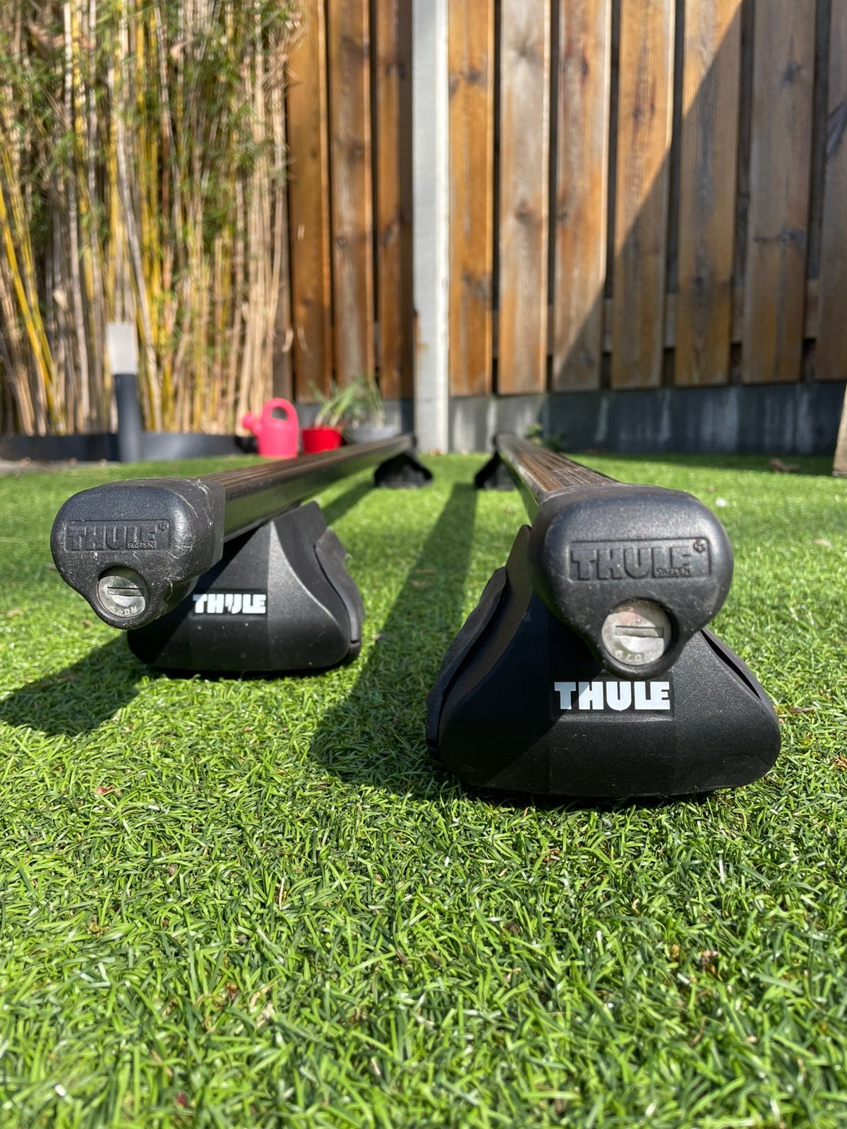 130cm Universele Thule dakdragers (open dakrails)easy system, Ophalen