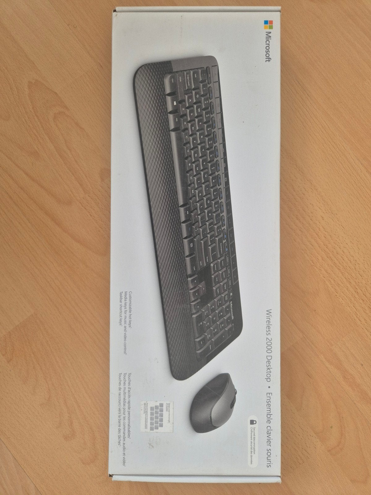 Microsoft Wireless 2000 Desktop Toetsenbord en Muis Set, Computers en Software, Ophalen, Nieuw, Draadloos, Qwerty