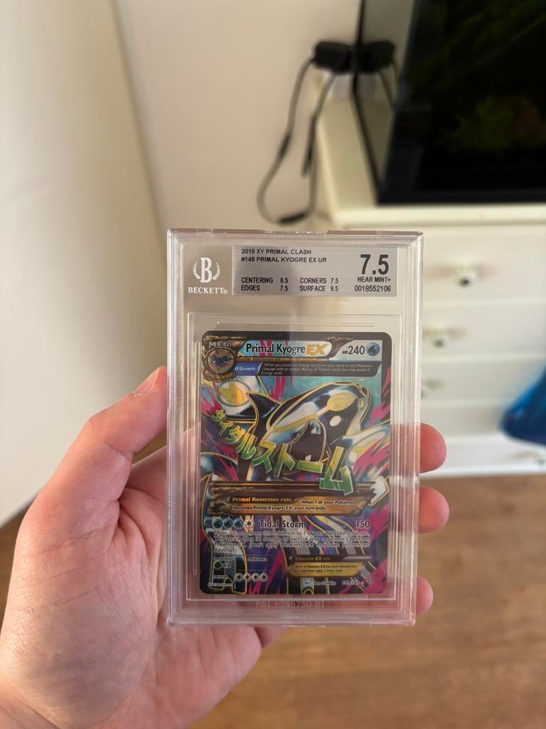 Primal Kyogre EX 149 BGS 7.5, Ophalen of Verzenden, Zo goed als nieuw