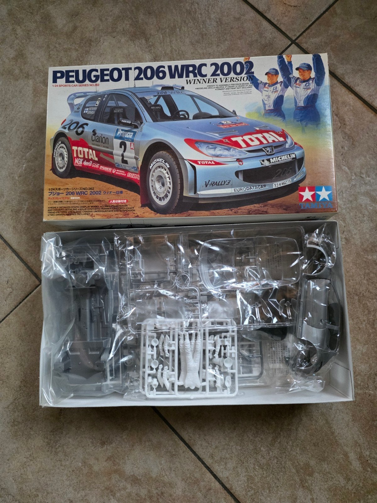 Tamiya Peugeot 206 WRC 2002 Winner Version modelbouw (1:24), Auto, Groter dan 1:32, Nieuw, Ophalen of Verzenden