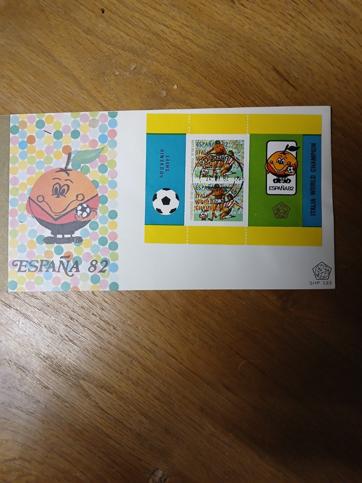 Espana 82 WK voetbal postzegel souvenirvel, Ophalen of Verzenden, Onbeschreven, Europa