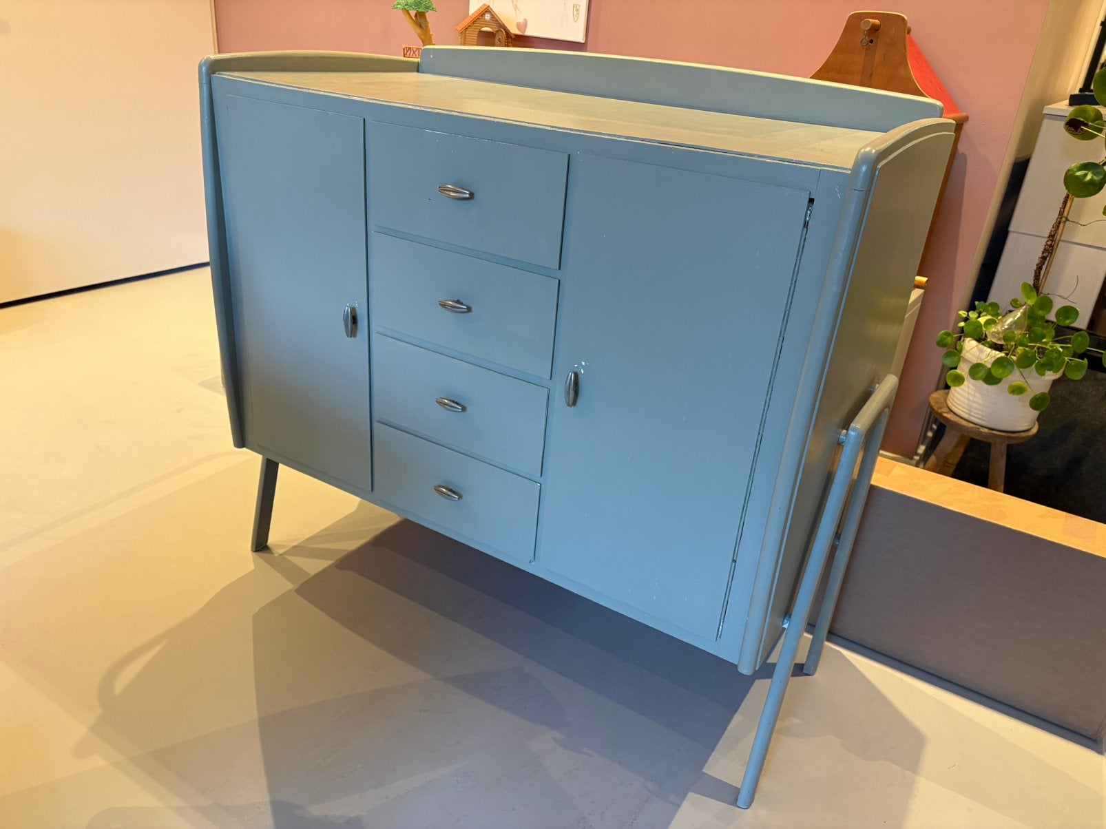 Vintage commode, Kinderen en Baby's, Ophalen, Gebruikt, 50 tot 70 cm, 100 cm of meer
