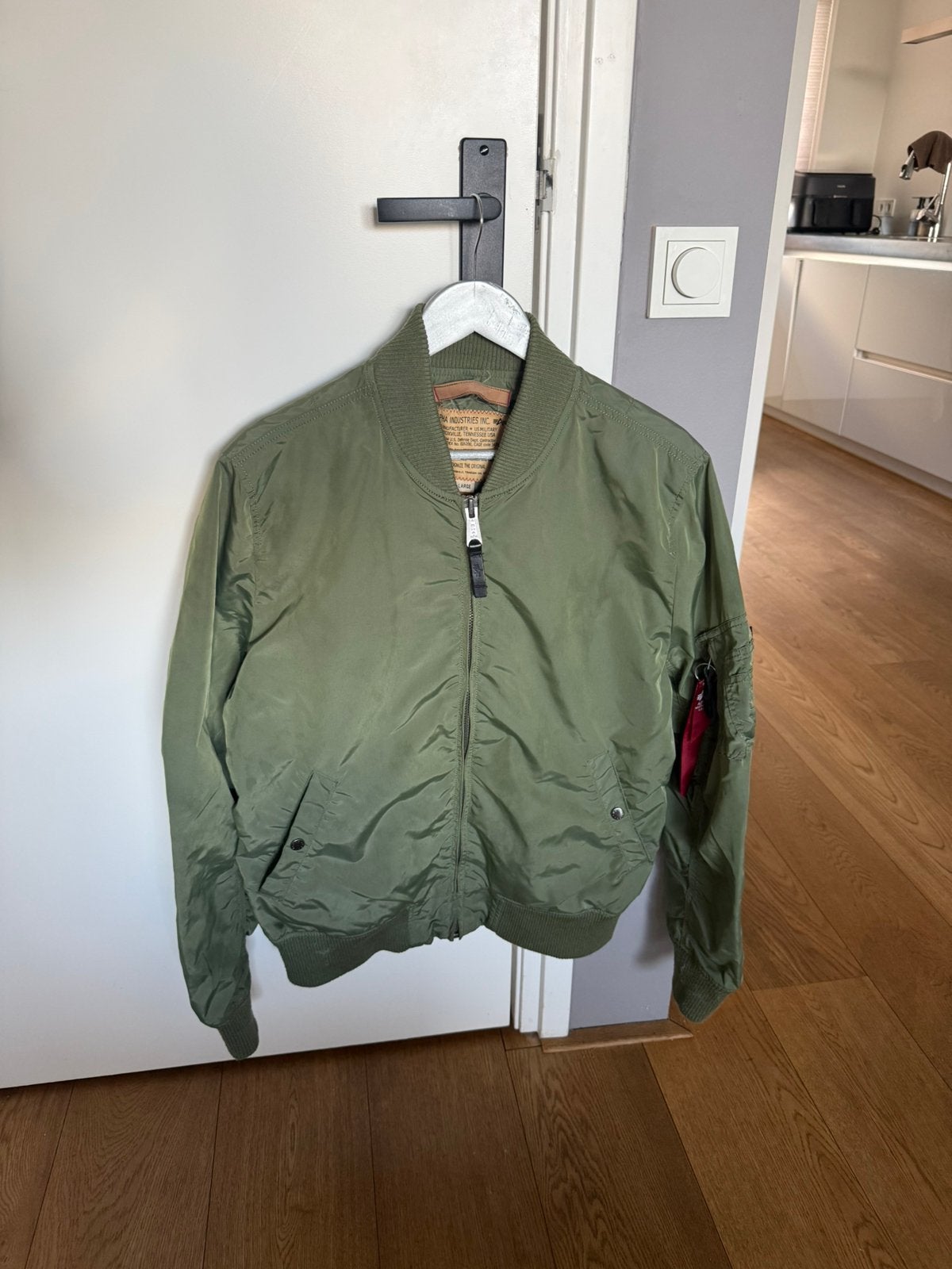 Alpha Industries jack | Maat L, Ophalen of Verzenden, Zo goed als nieuw, Maat 52/54 (L), Groen