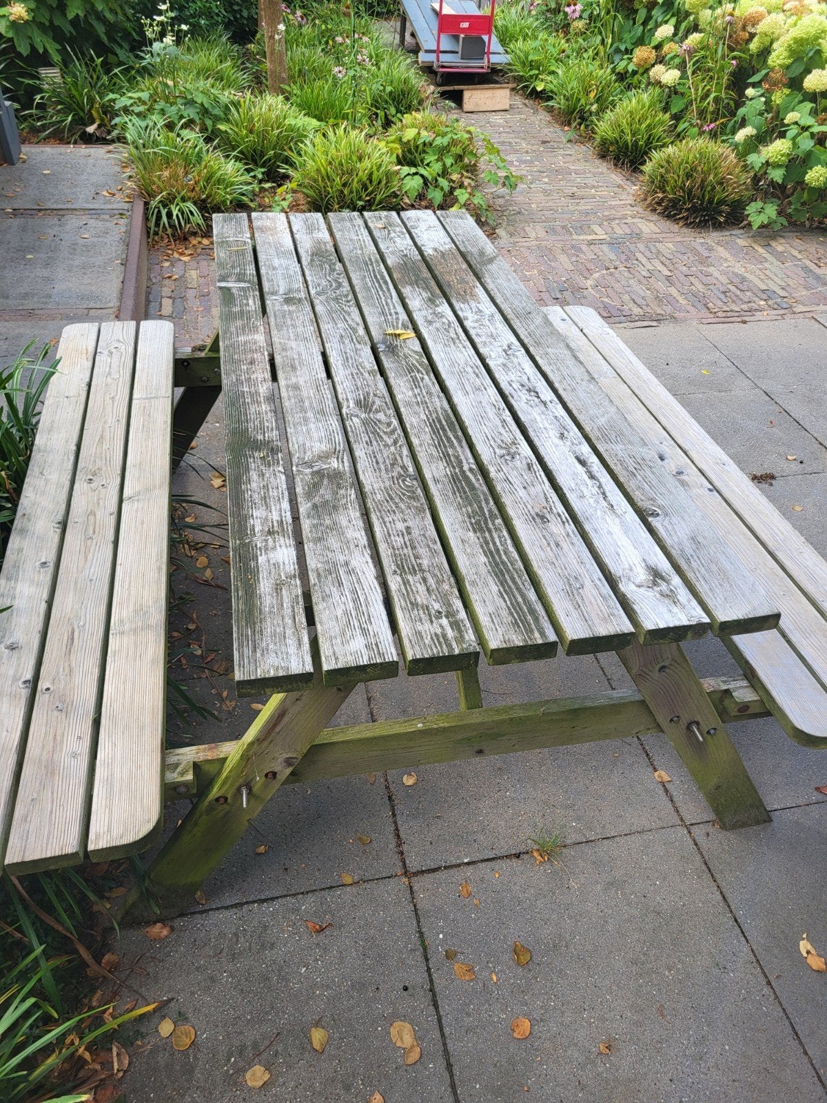 Picknicktafel, Tuin en Terras, Picknicktafels, Ophalen, Gebruikt, Rechthoekig, Hout