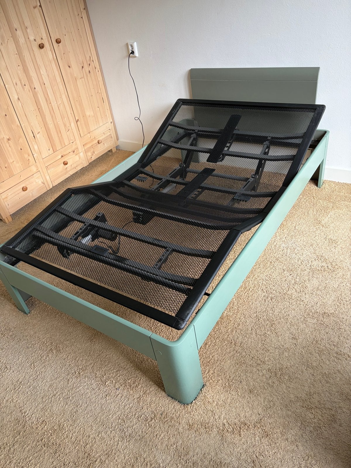 Auping Auronde elektrisch verstelbare bedbodem 120x200cm, Ophalen, Twijfelaar, 120 cm, 200 cm