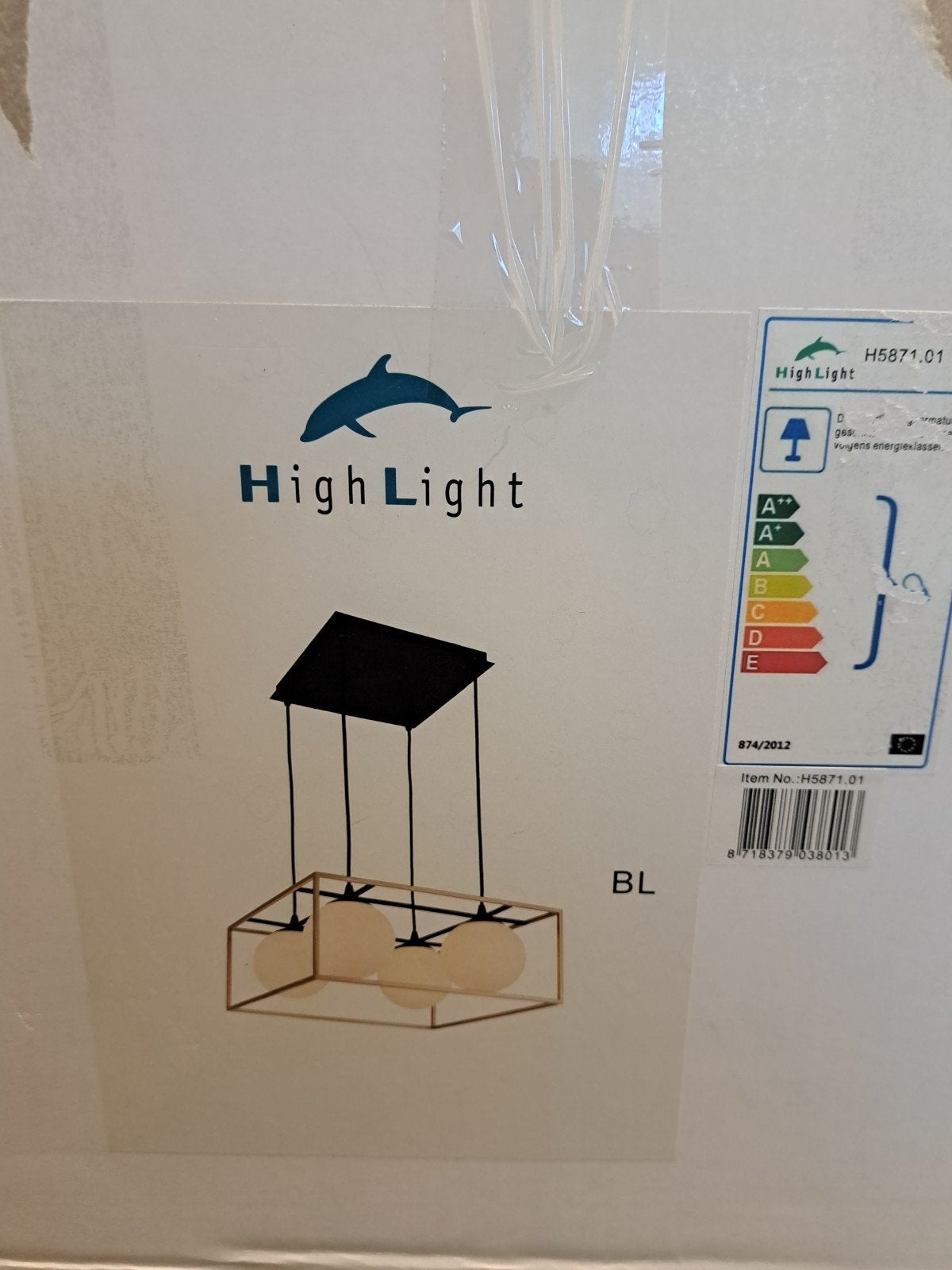 HighLight H5870.01 Hanglamp met 3 bollen, Modern, Industrieel, E14 (klein), Nieuw, Ophalen of Verzenden