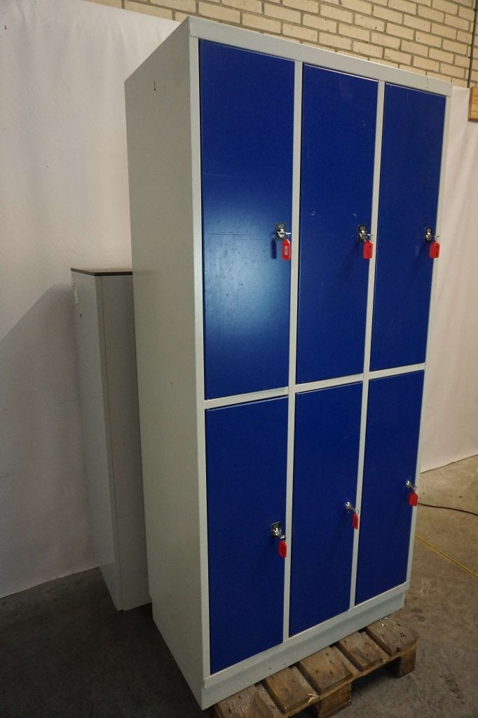 6-deurs Lockerkast locker kluisjeskast kluisjes, Gebruikt, Niet ingevuld, Niet ingevuld, Ophalen