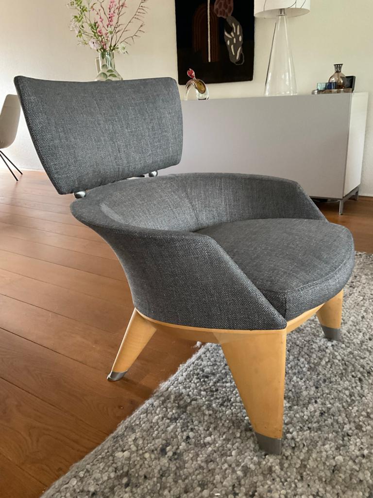 Moderne Giorgetti Leon Krier designerfauteuil nr 27907, Ophalen, Modern design, Gebruikt, Hout