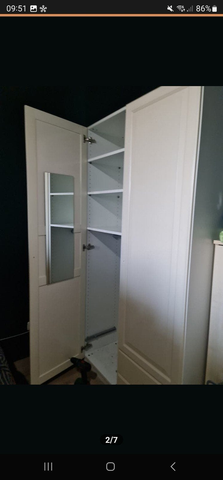 IKEA Pax Kledingkast met "komplement" deuren en lades, Ophalen, Gebruikt, 200 cm of meer, 50 tot 75 cm