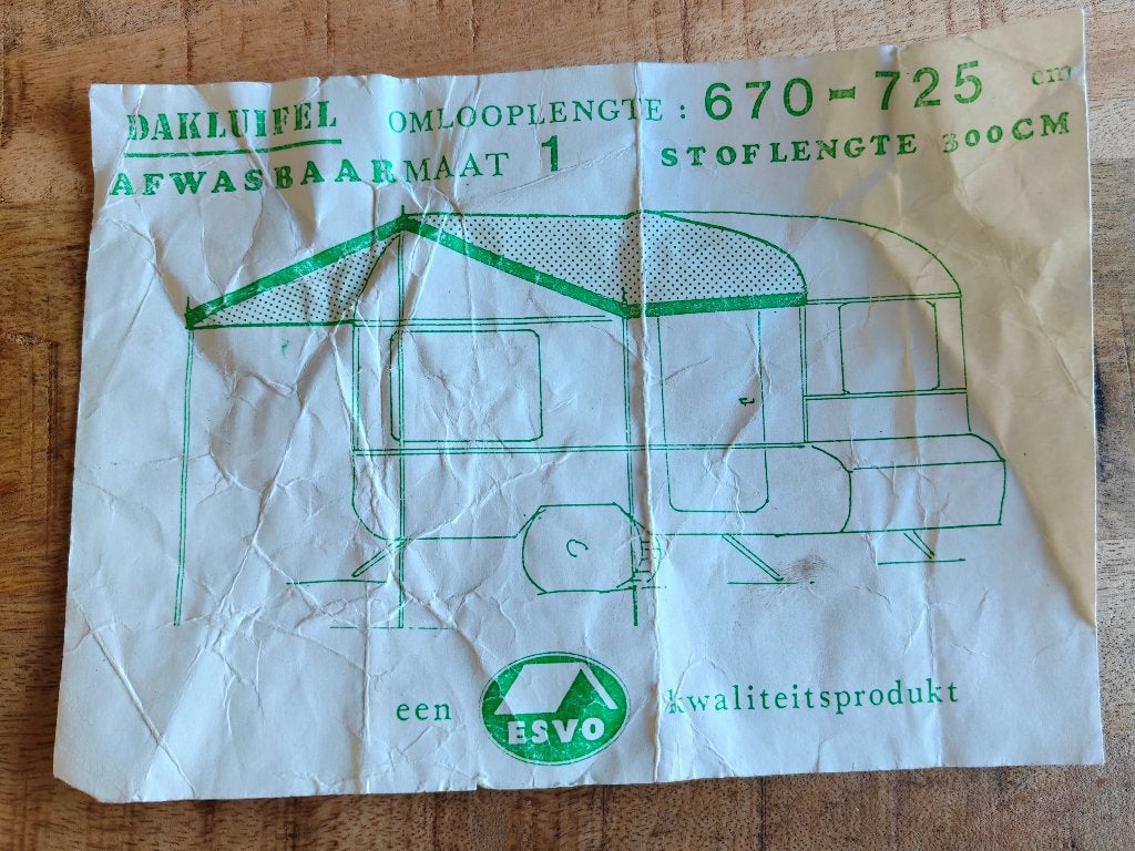Eenvoudige dakluifel voor caravan (omloop 670-735 cm), Ophalen, Gebruikt
