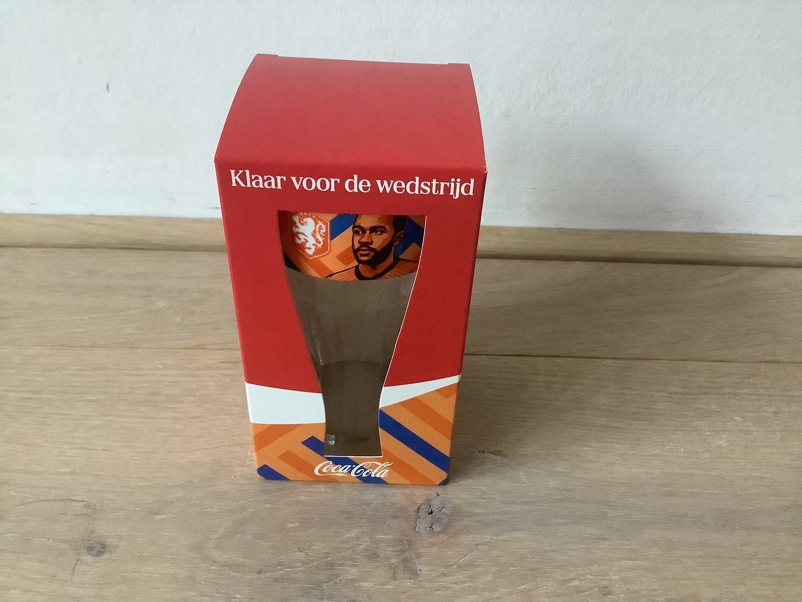 Coca-Cola WK spelersglas Mephis Depay, Ophalen of Verzenden, Nieuw, Frisdrankglas