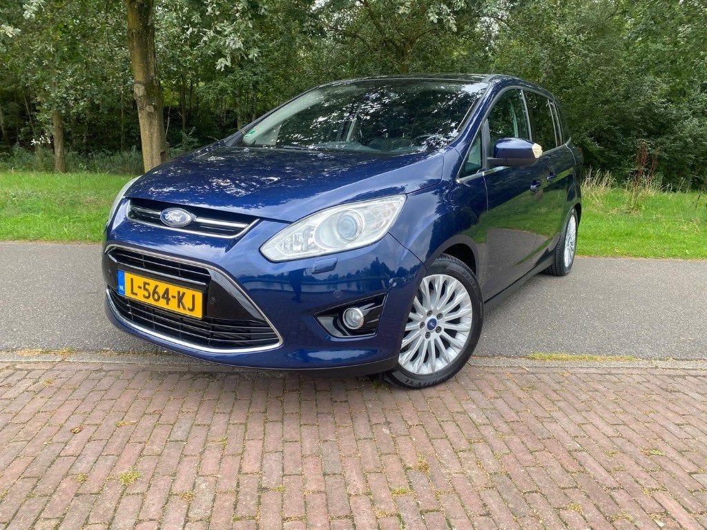 Ford Grand C-Max 1.6 Ecoboost 150PK, 2011, Blauw, Trekhaak, Auto's, Voorwielaandrijving, Euro 6, 4 cilinders, Blauw