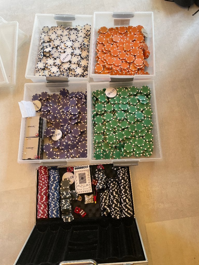 Poker set, Vijf spelers of meer, Ophalen, Zo goed als nieuw, Onbekend