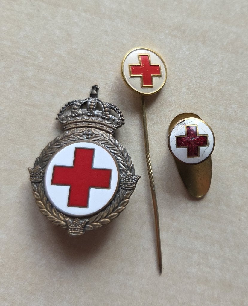 Rode Kruis Zweden knoop speld en broche zonder pin, Niet vindbaar, Niet vindbaar, Nederland, Embleem of Badge