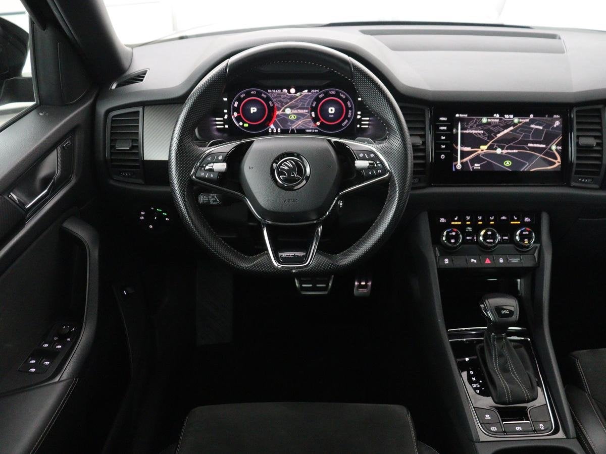 Skoda Kodiaq 1.5 TSI Sportline Business | Leder/alcantara |, Auto's, Skoda, 4 cilinders, 150 pk, Zwart, Origineel Nederlands
