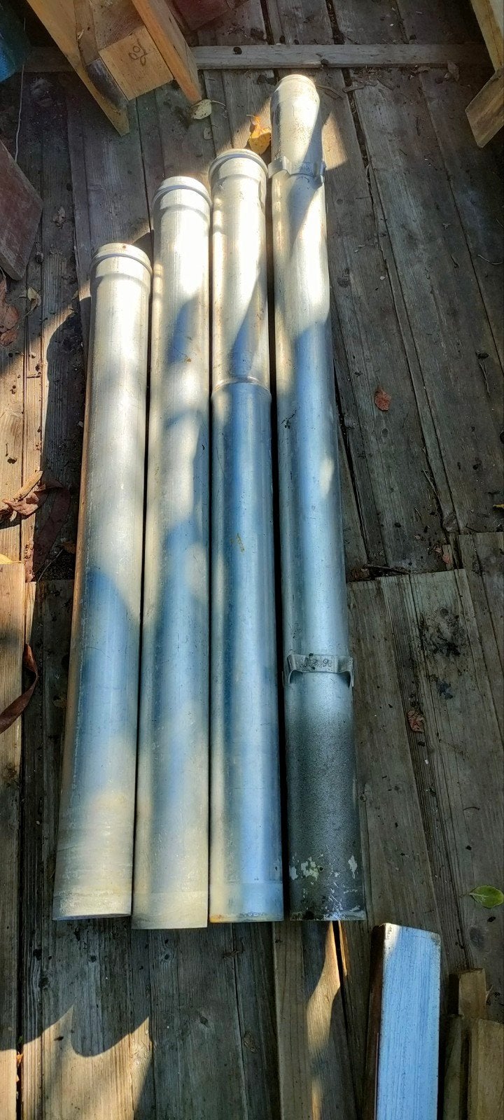 Aluminium buis buizen 80mm, rookgas afvoer, ventilatie, Ophalen, Afvoer, Aluminium, Minder dan 2 meter