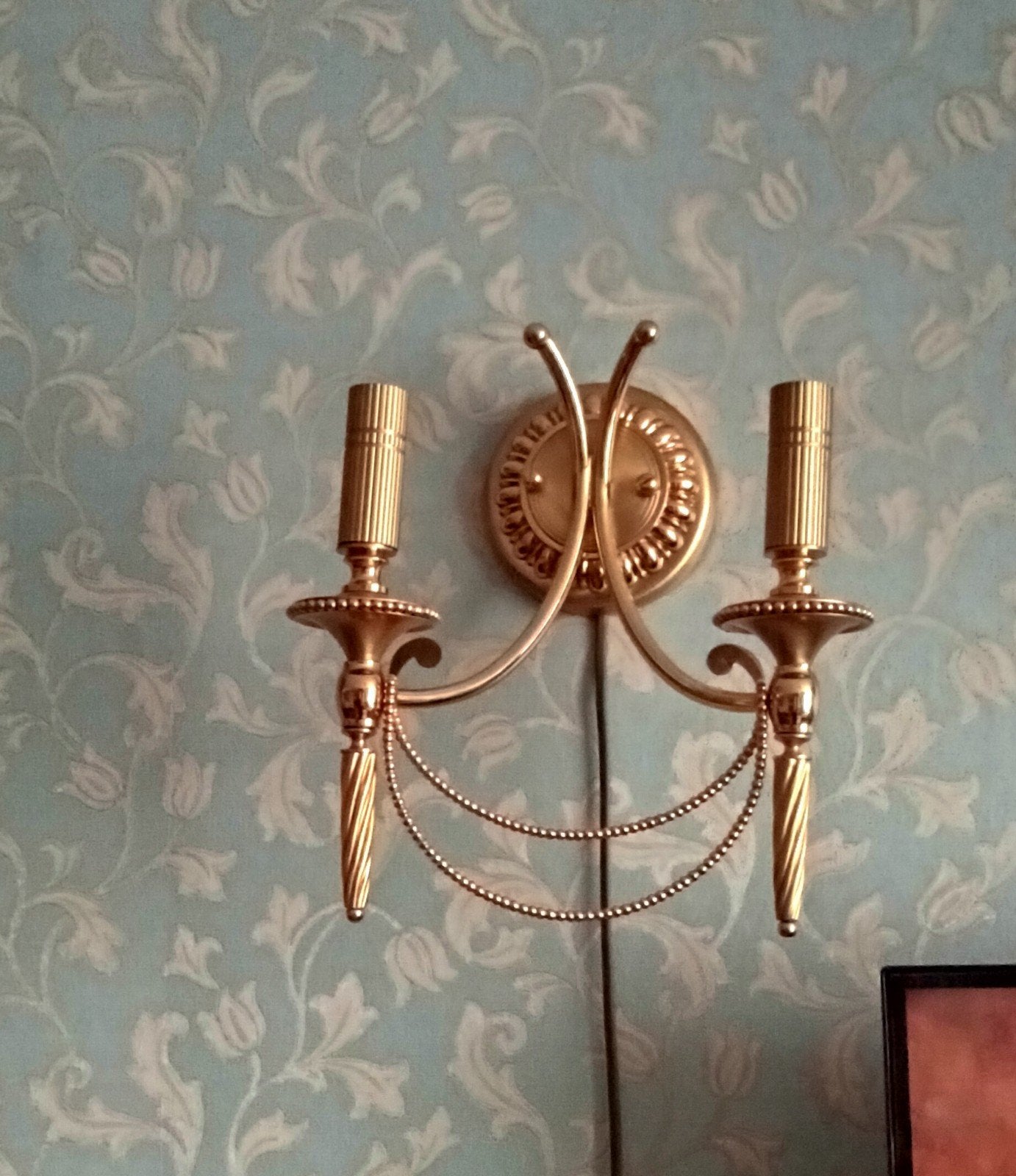 Twee Hollywood Regency wandlampen, Ophalen