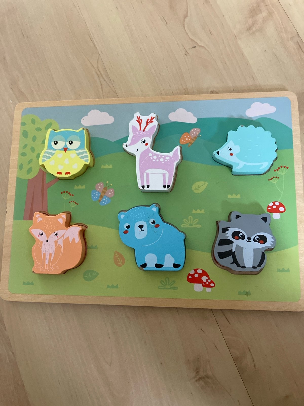 Leuke houten dierenpuzzel voor kinderen, 2 tot 4 jaar, Ophalen of Verzenden, Zo goed als nieuw, Van hout