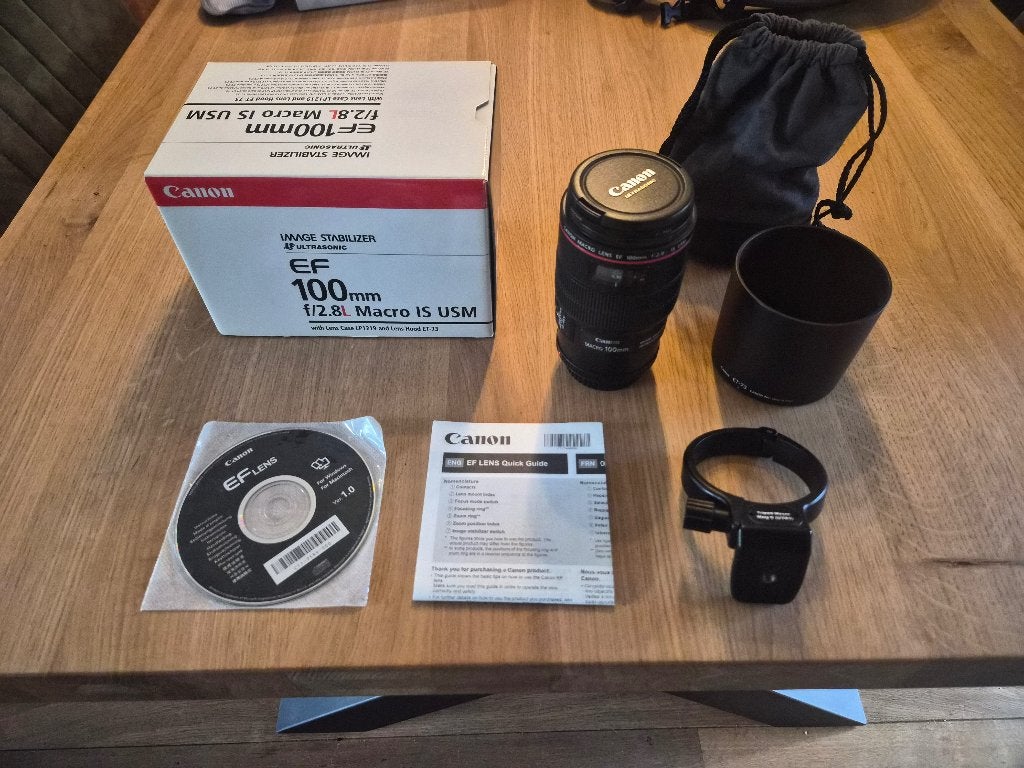 Canon EF 100mm f/2.8L Macro IS USM, als nieuw, Ophalen, Canon, Zo goed als nieuw, Macrolens