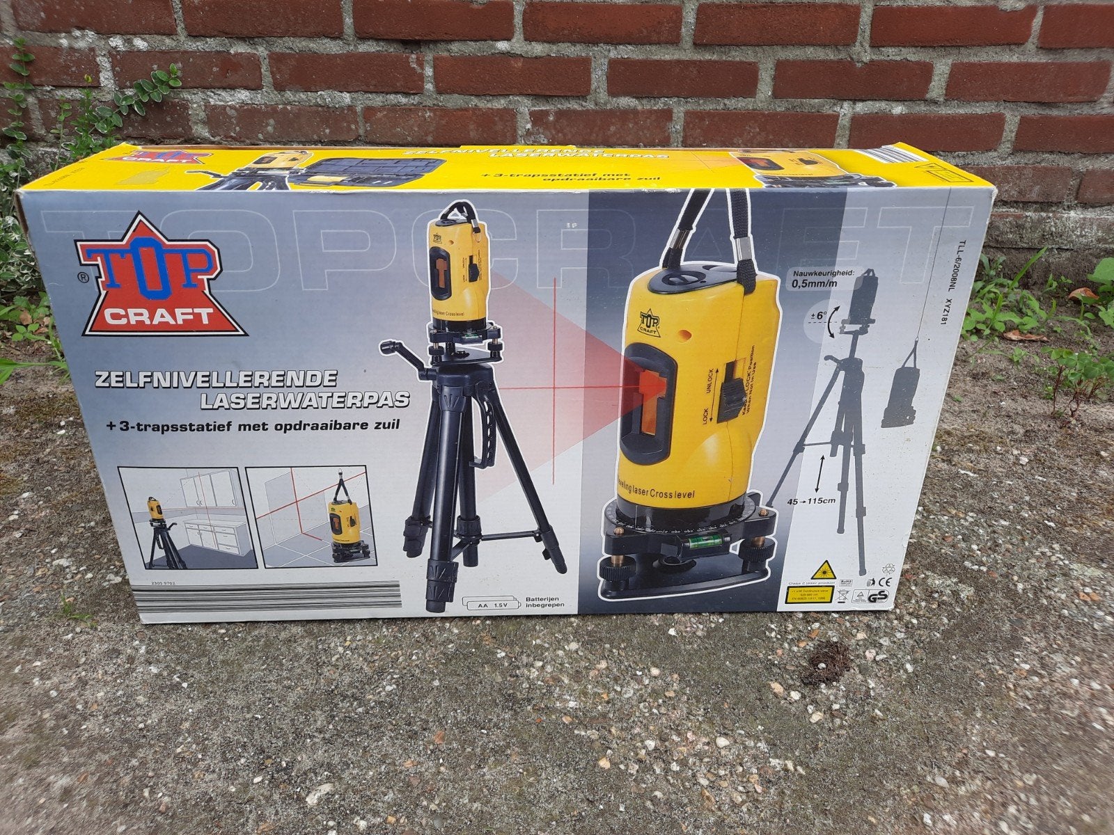 TOP CRAFT Zelfnivellerende Laserwaterpas met statief, Ophalen of Verzenden, Nieuw