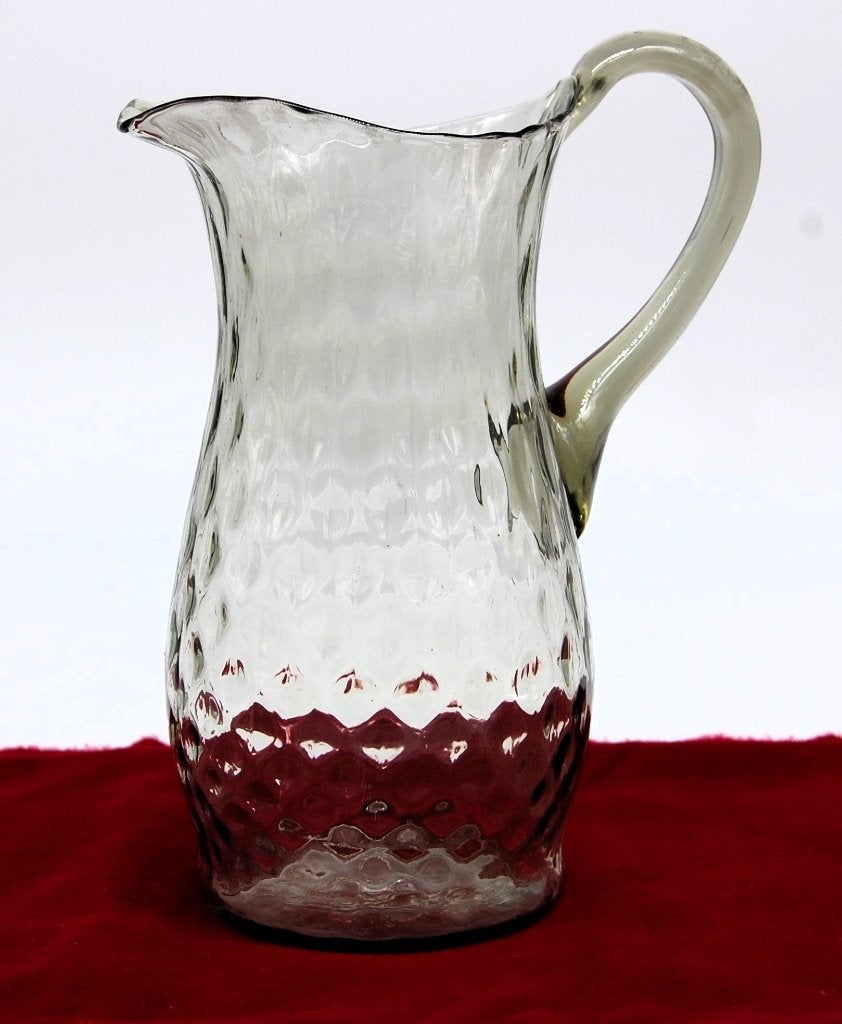 Vintage glazen schenkkan handwerk., Ophalen of Verzenden