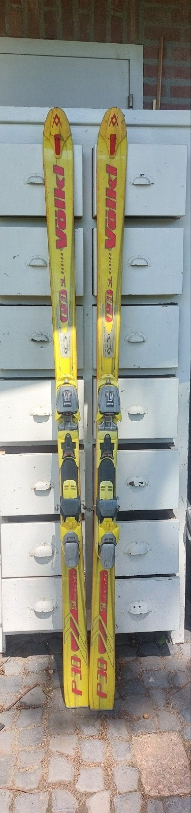 Völkl P30 SL Racing ski's met bindingen, 140 tot 160 cm, Gebruikt, Carve, Skiën