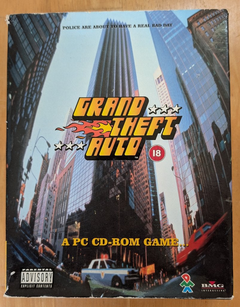 1997 Grand Theft Auto 1, PC big box GTA, Avontuur en Actie, Gebruikt, Vanaf 18 jaar, Verzenden