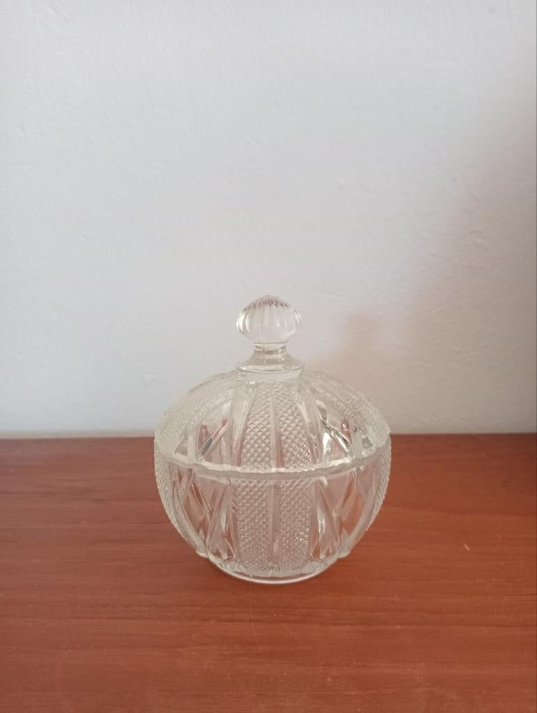 Kleine glazen bonbonnière, Ophalen of Verzenden