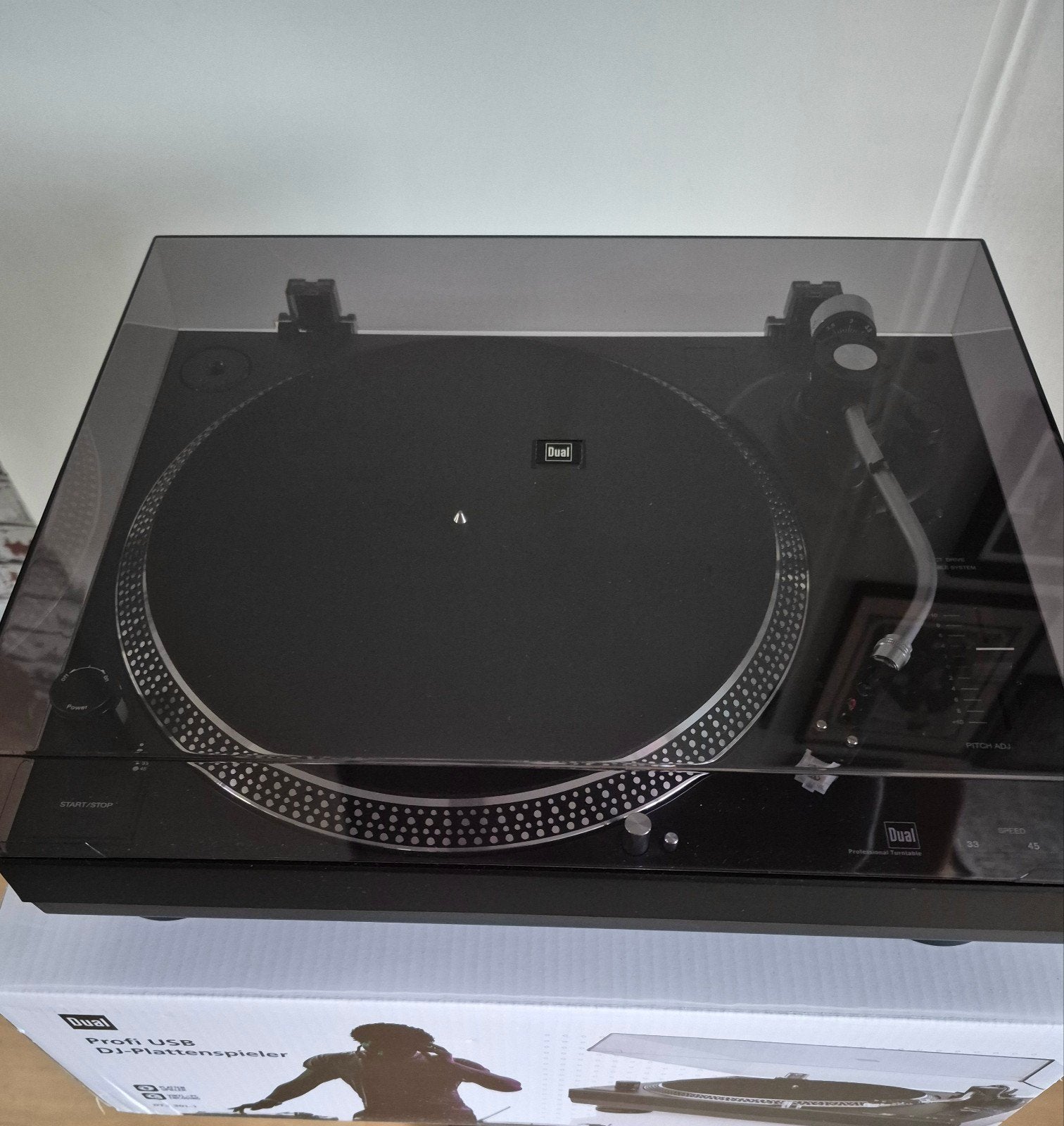 Dual DTJ-301-1 platenspeler, Audio, Tv en Foto, Ophalen, Pitch-regelaar, Zo goed als nieuw, Platenspeler