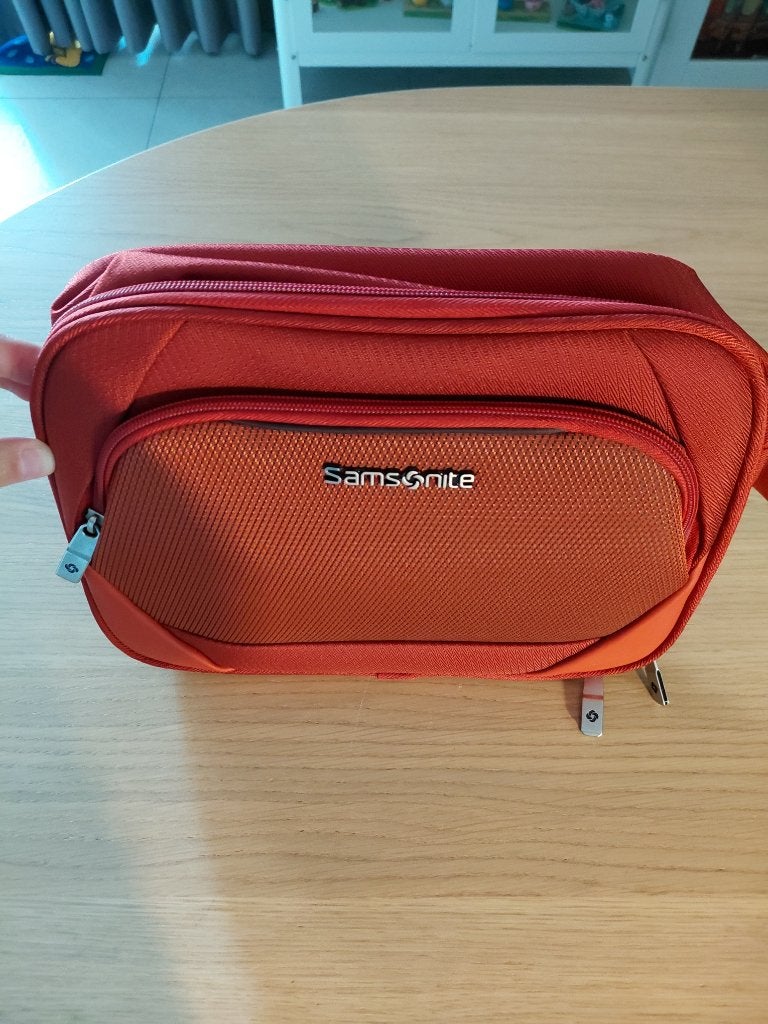 samsonite toilettas oranje/rood, Sieraden, Tassen en Uiterlijk, Toilettassen, Ophalen of Verzenden, Zo goed als nieuw, Rood, Heer of Dame