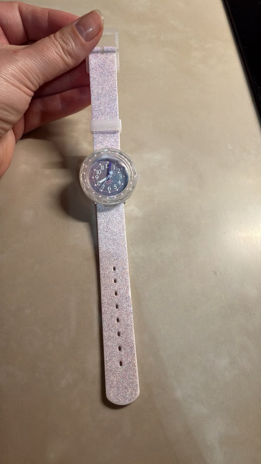 Flik flakGlitter horloge voor kinderen - Roze/Paars, Ophalen of Verzenden, Zo goed als nieuw, Roze, Meisje