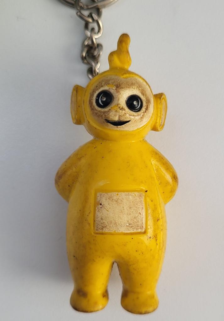 Vintage Teletubbie Laa-Laa Sleutelhanger, Verzamelen, Ophalen of Verzenden, Gebruikt