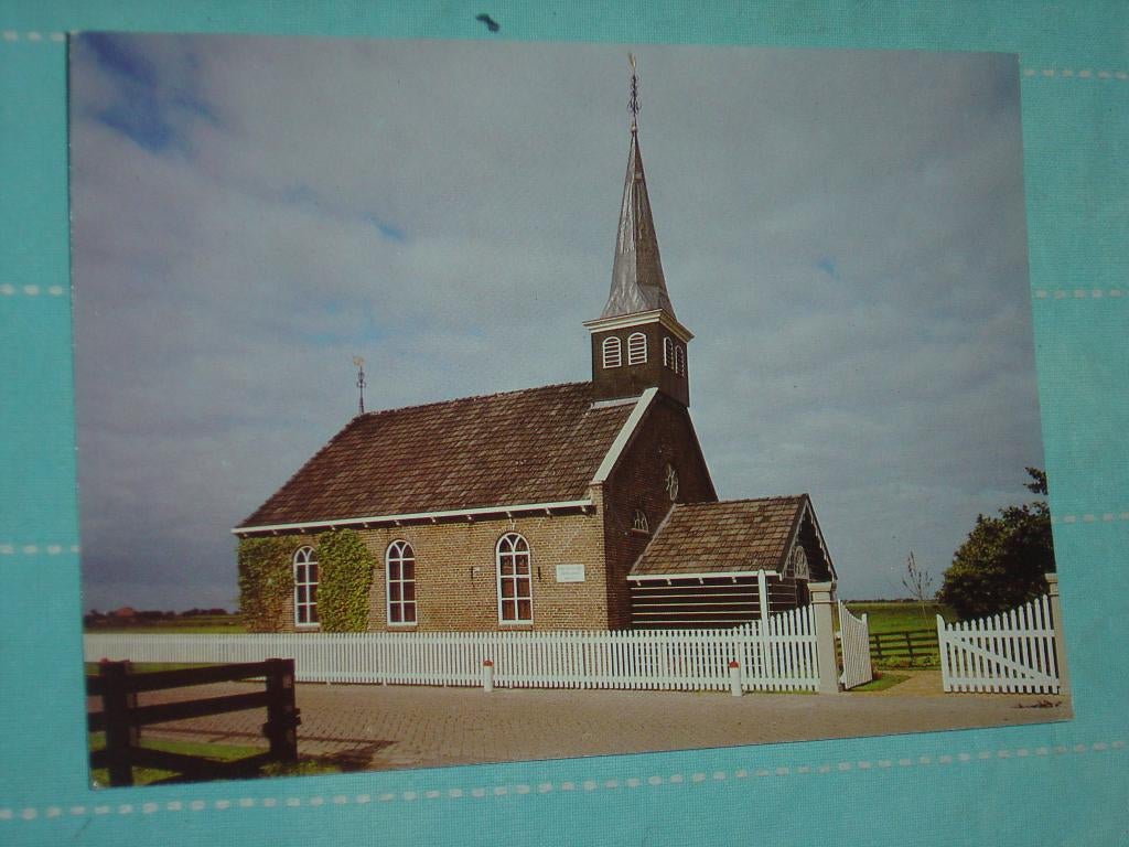 5) Kleuren ansichtkaart Kerk Allingawier, Ophalen of Verzenden, 1980 tot heden, Ongelopen, Friesland