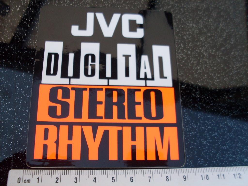 sticker JVC digital stereo rhythm logo, Verzenden, Zo goed als nieuw, Merk