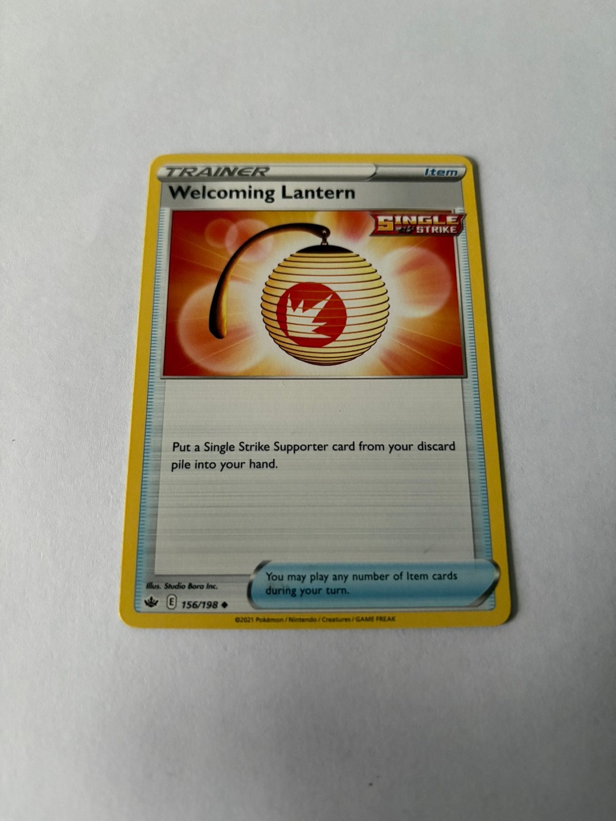 Pokémon kaart TRAINER Item Welcoming Lantern, Ophalen of Verzenden, Nieuw, Losse kaart